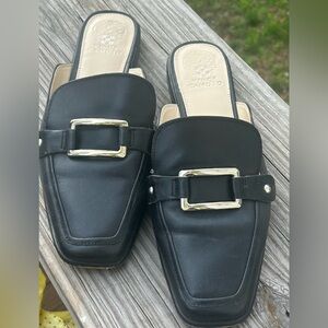 Vince Camuto Women's Black and Gold Mules